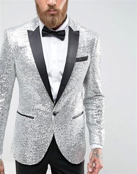 black and silver suit prom